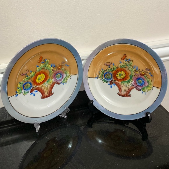 Hand Painted Japan set of 2 plates